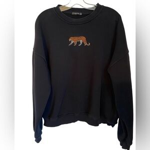 Beyyoglu  Black Tigermotiv Sweater Adult Med